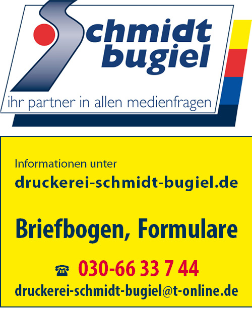 Die Druckerei Schmidt-Bugiel druckt z. B. Briefbogen und Formulare