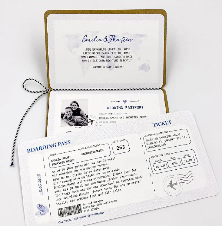 Hochzeitskarte Fly Hochzeitskarte Fly